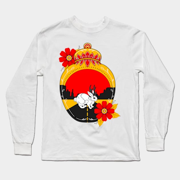 Jackalope Long Sleeve T-Shirt by Eyeballkid-